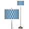 Bleu Matrix Brushed Nickel Pull Chain Floor Lamp