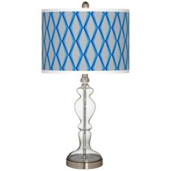Bleu Matrix Giclee Apothecary Clear Glass Table Lamp