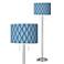 Bleu Matrix Giclee Brushed Nickel Garth Floor Lamp