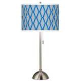 Bleu Matrix Giclee Brushed Nickel Table Lamp