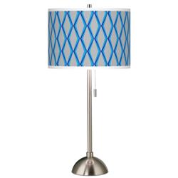 Bleu Matrix Giclee Brushed Nickel Table Lamp