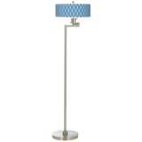 Bleu Matrix Giclee Energy Efficient Swing Arm Floor Lamp