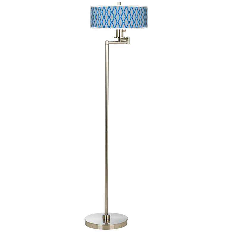Image 1 Bleu Matrix Giclee Energy Efficient Swing Arm Floor Lamp
