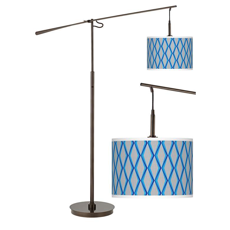 Image 1 Bleu Matrix Giclee Glow Bronze Balance Arm Floor Lamp