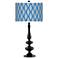 Bleu Matrix Giclee Paley Black Table Lamp