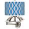 Bleu Matrix Giclee Plug-In Swing Arm Wall Lamp