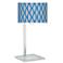 Bleu Matrix Glass Inset Table Lamp