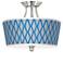Bleu Matrix Tapered Drum Giclee Ceiling Light