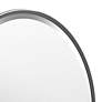 2_Bleu Matte Black 23 1/2" x 27 1/2" Framed Oval Wall Mirror more views
