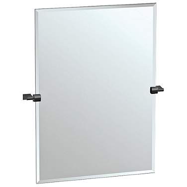 Bleu Matte Black 27 3/4" x 31 1/2" Rectangular Wall Mirror