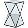 Blick 12 1/2" Wide Multi-Faced Angular Mirrored Accent Table