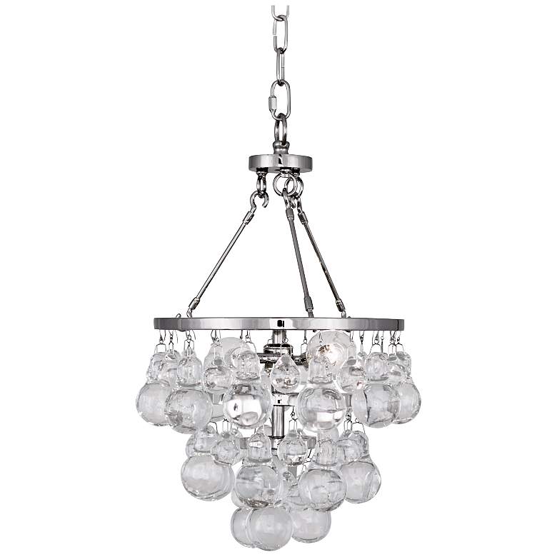Image 2 Bling 11 1/4" Wide Polished Nickel and Glass Mini Pendant