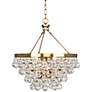 2_Bling 20 1/2" Wide Antique Brass Glass Chandelier