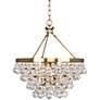 Bling 20 1/2" Wide Antique Brass Glass Chandelier