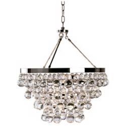 Bling 20 1/2&quot; Wide Antique Polished Nickel Chandelier