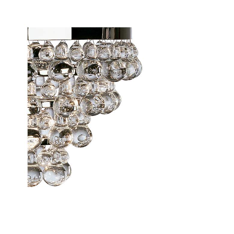Image 3 Bling 20 1/2 inch Wide Antique Polished Nickel Chandelier more views