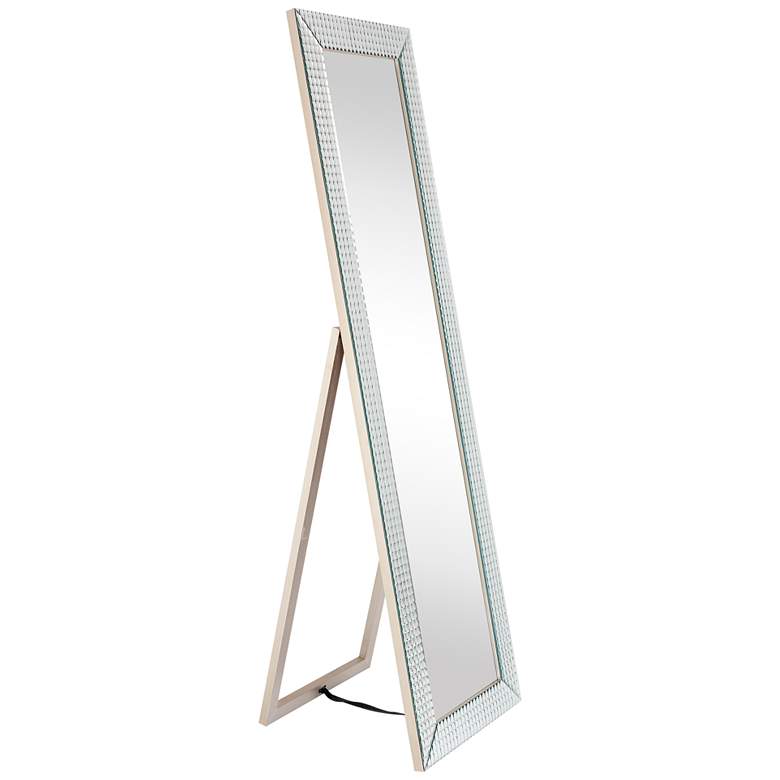 Image 3 Bling Beveled Glass 18" x 64" Rectangular Cheval Mirror