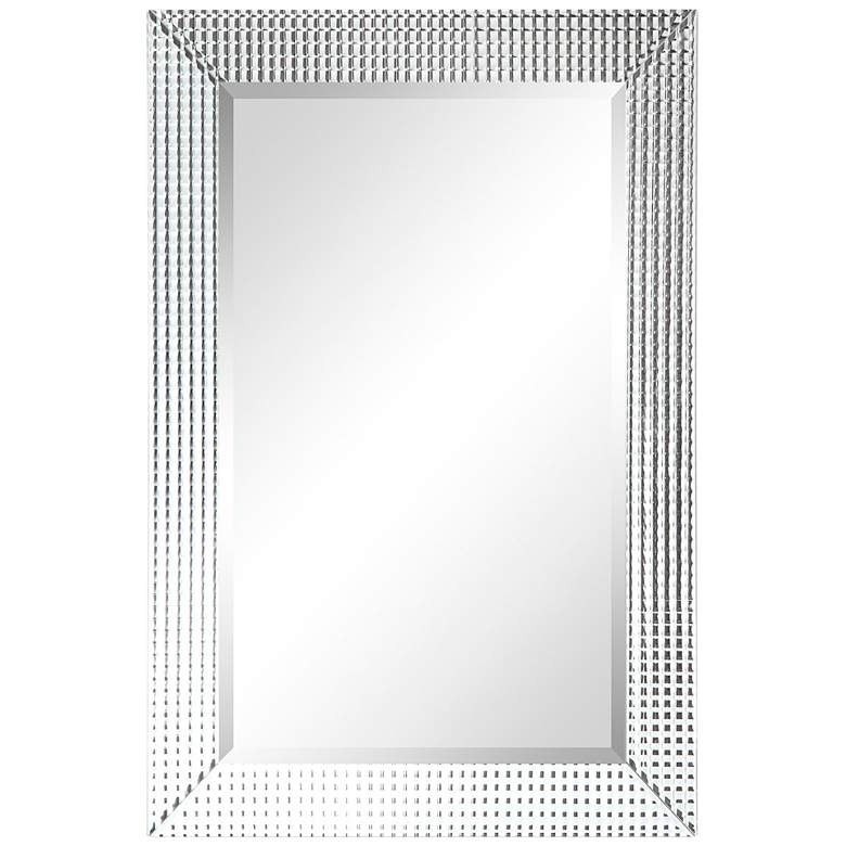 Image 2 Bling Beveled Glass 24 inch x 36 inch Rectangular Wall Mirror