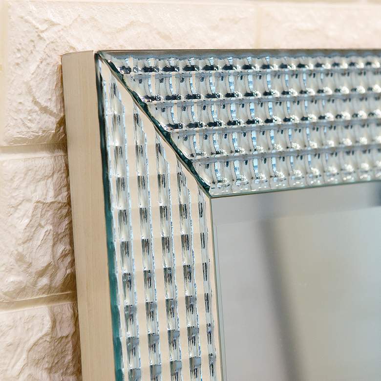 Image 4 Bling Beveled Glass 24" x 36" Rectangular Wall Mirror more views