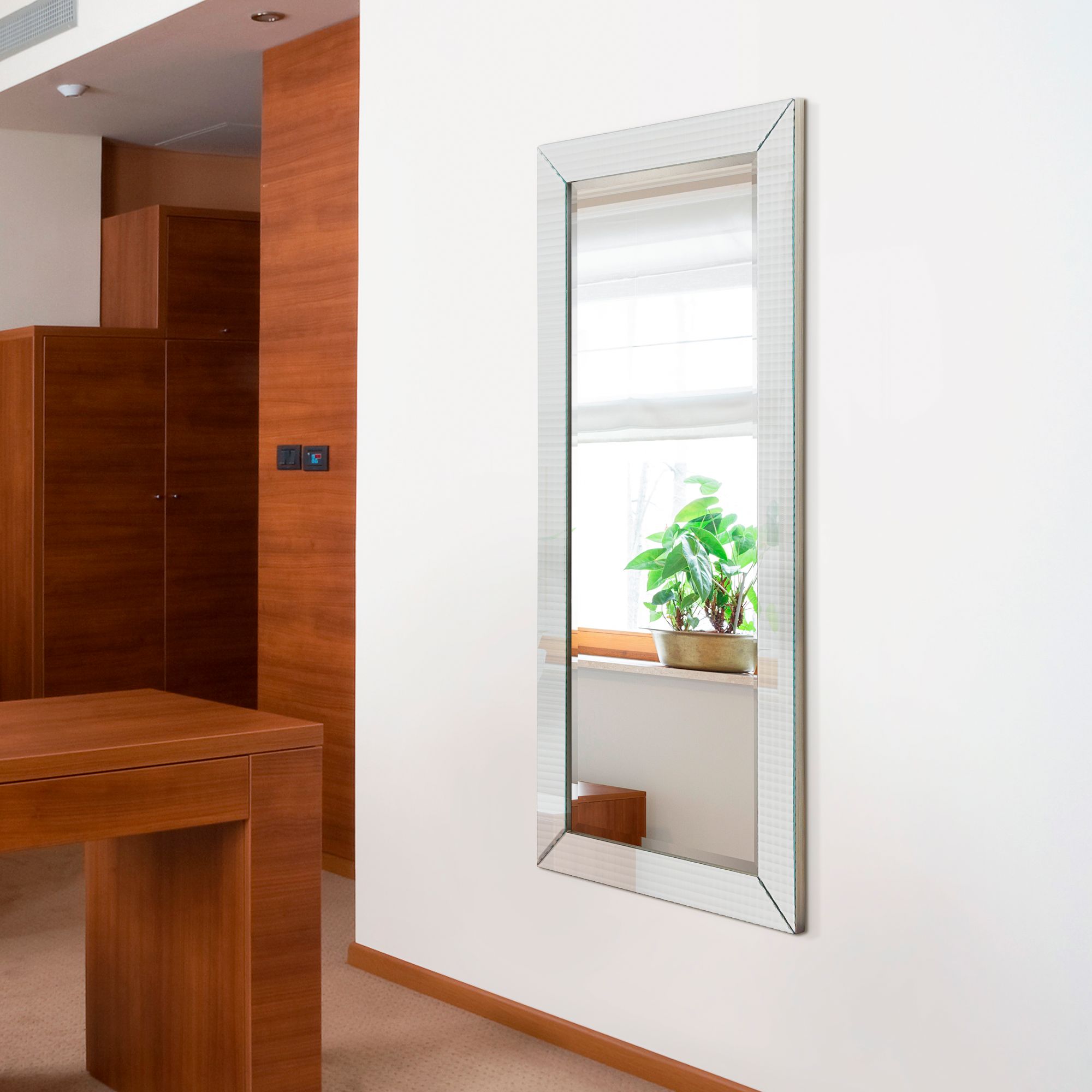 Bling Beveled Glass 24" x 54" Rectangular Wall Mirror