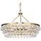 Bling Chandelier Brass with Glass Drops 35"