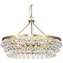Bling Chandelier Brass with Glass Drops 35"
