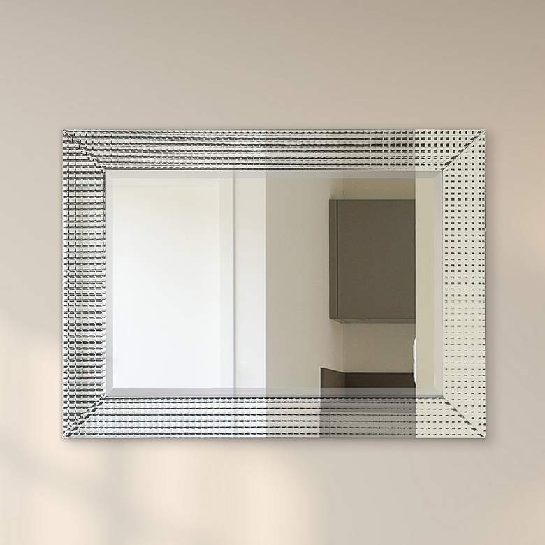 Image 2 Bling Clear 30 inch x 40 inch Rectangular Wall Mirror