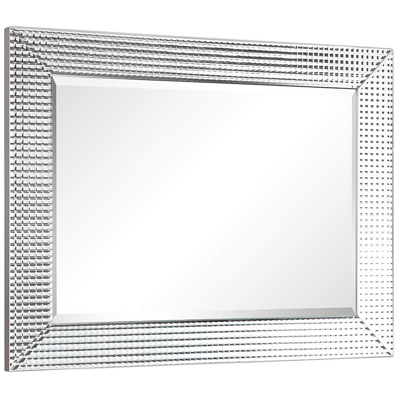 Image 6 Bling Clear 30 inch x 40 inch Rectangular Wall Mirror more views