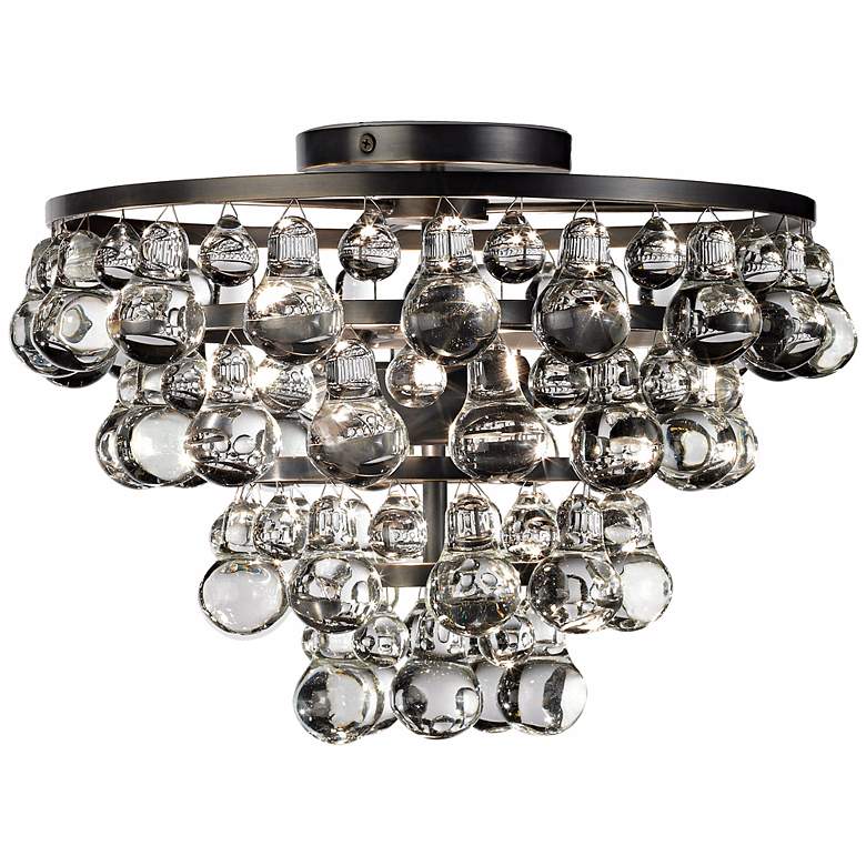 Image 1 Bling Collection Patina Bronze Flushmount Ceiling Light