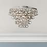 Bling Collection Polished Nickel Flushmount Ceiling Light