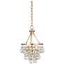 Bling Pendant 11.25 d. Antique Brass with Clear Glass Drops