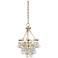 Bling Pendant 11.25 d. Antique Brass with Clear Glass Drops