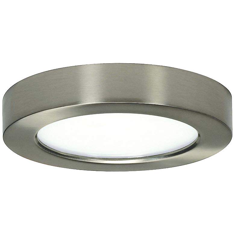 Image 1 Blink Brushed Nickel 5 1/2 inch Wide Round LED Ceiling Light