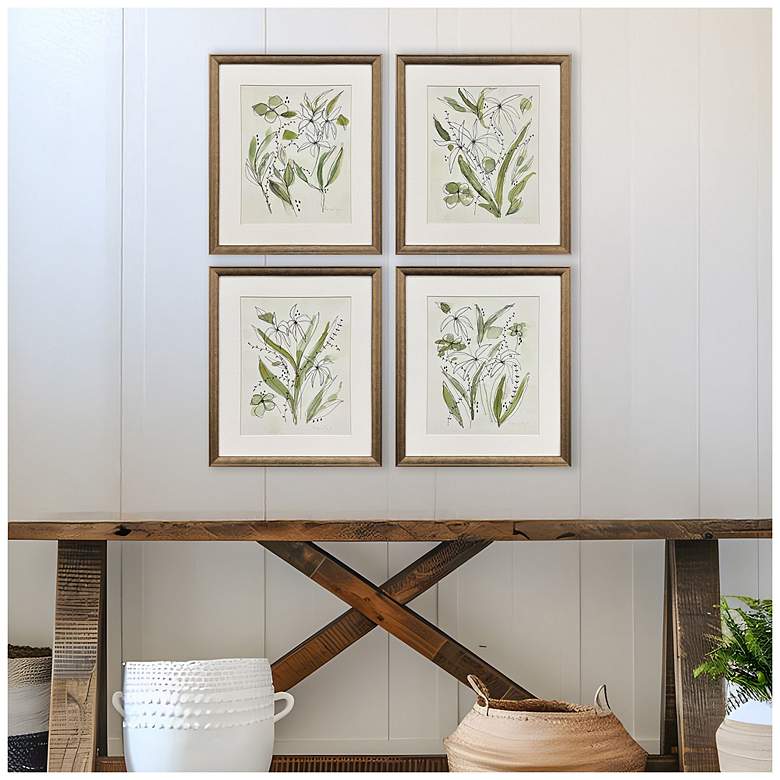 Image 4 Bliss 16"W x 19"H Framed Art Set of 4 more views