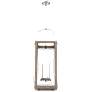 Bliss; 4 Light; Pendant; Driftwood Finish with Polished Nickel Accents