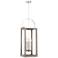 Bliss; 4 Light; Pendant; Driftwood Finish with Polished Nickel Accents