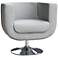 Bliss Gray and Chrome Contemporary Accent Chair