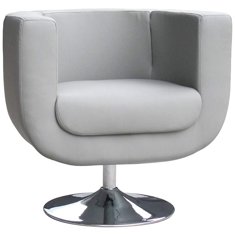 Image 1 Bliss Gray and Chrome Contemporary Accent Chair