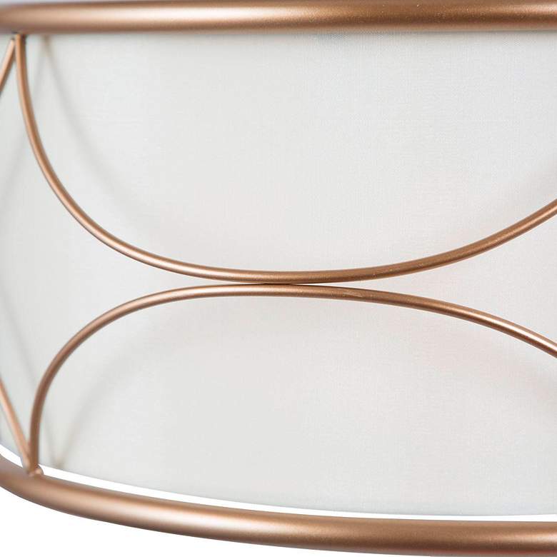 Image 2 Blissvent 17 1/2" Wide Brushed Gold Drum Pendant Light more views