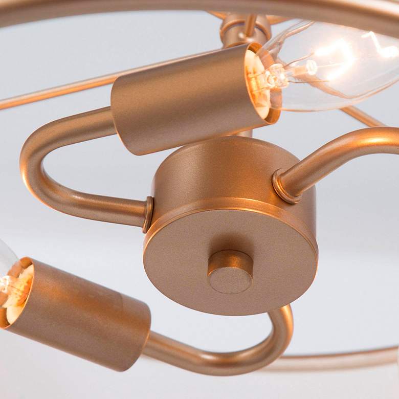 Image 3 Blissvent 17 1/2" Wide Brushed Gold Drum Pendant Light more views