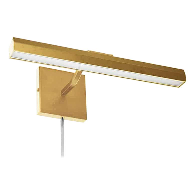 Image 1 Blix 16 1/4" Wide Aged Brass Plug-In LED Picture Light