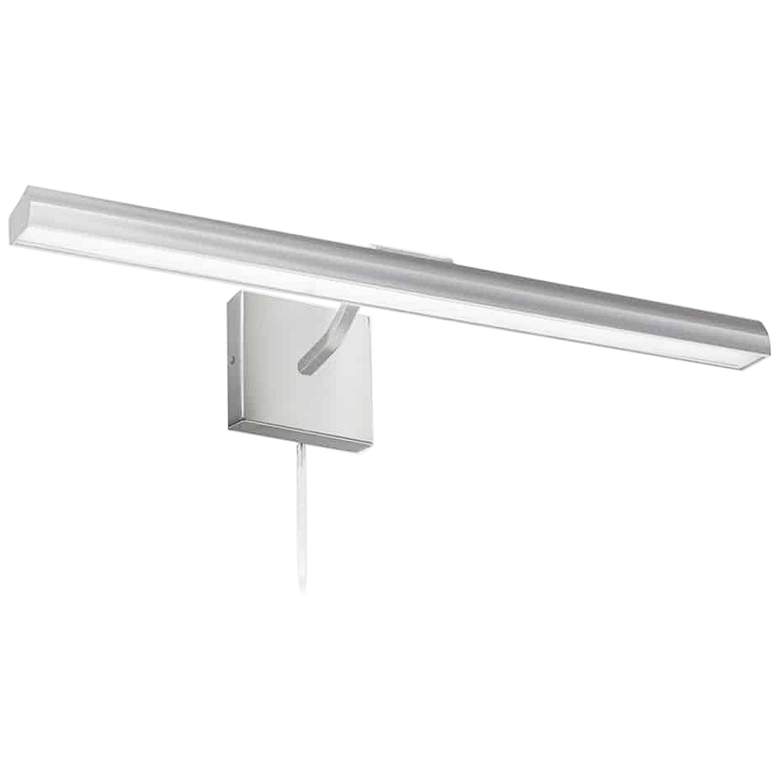 Image 1 Blix 24" Wide Satin Chrome Plug-In LED Picture Light