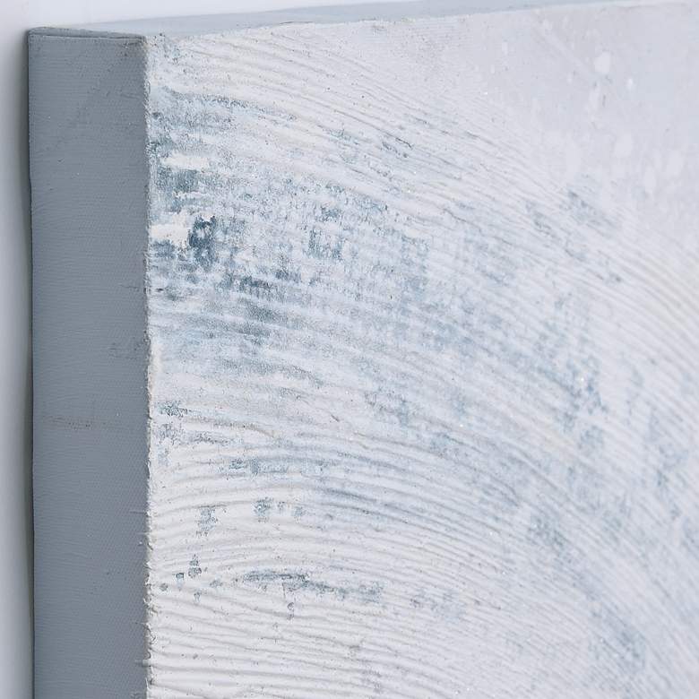 Image 5 Blizzard 40"H Textured Metallic 3-Piece Canvas Wall Art Set more views