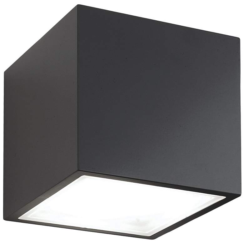 Image 1 Bloc 3.3"H x 5.5"W 1-Light Flush Mount in Black