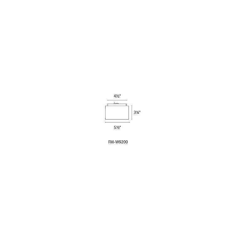 Image 2 Bloc 3.3"H x 5.5"W 1-Light Flush Mount in Black more views