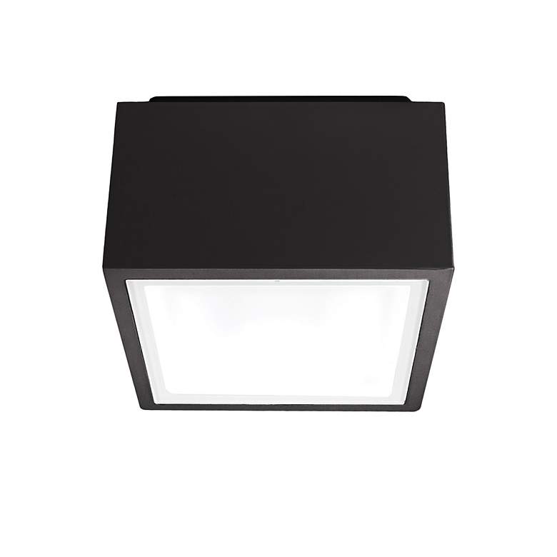 Image 3 Bloc 3.3"H x 5.5"W 1-Light Flush Mount in Black more views