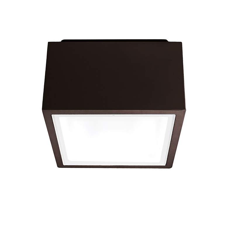 Image 2 Bloc 3.3"H x 5.5"W 1-Light Flush Mount in Bronze more views