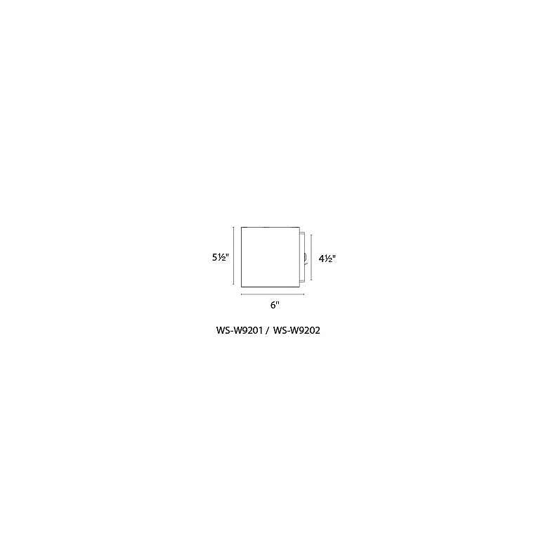 Image 2 Bloc 5.5"H x 5.5"W 2-Light Outdoor Wall Light in White more views