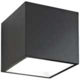 Bloc 5 1/2&quot; High Black 2-Light Up-Down LED Outdoor Wall Light