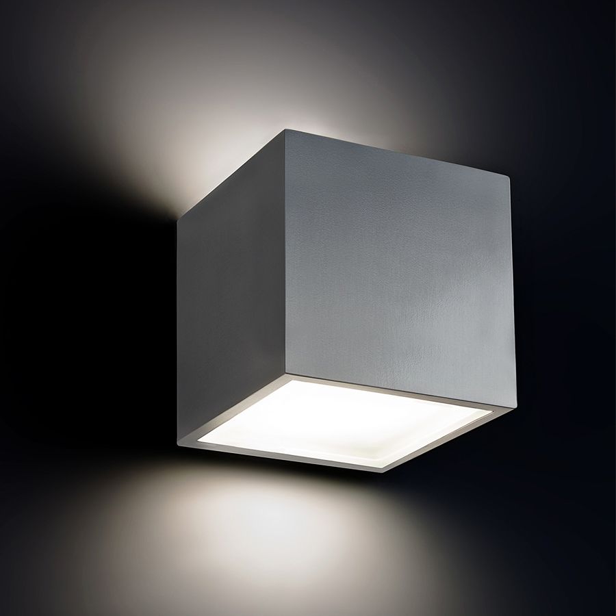 Bloc 5 1/2" High Brushed Aluminum LED Outdoor Wall Light - #59F17 ...